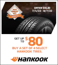 Up to $80 Rebate With 4 Select Hankook Tires