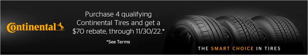 $70 Rebate With 4 Select Continental Tires