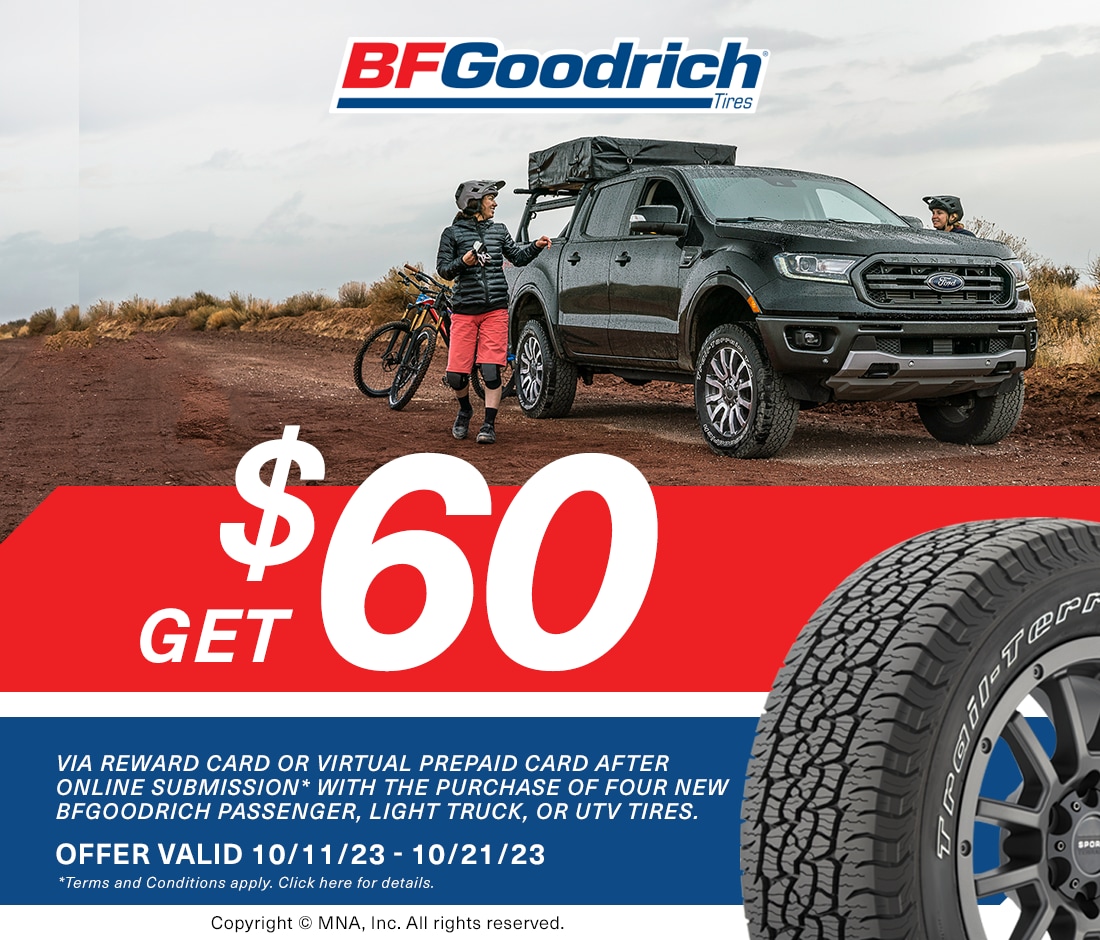 $60 Rebate With 4 Select BFGoodrich Tires