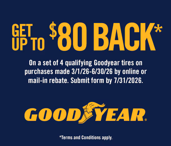 Goodyear: Up To $80 Rebate