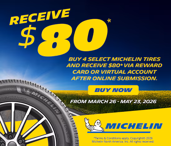 $80 Rebate With 4 Michelin Tires