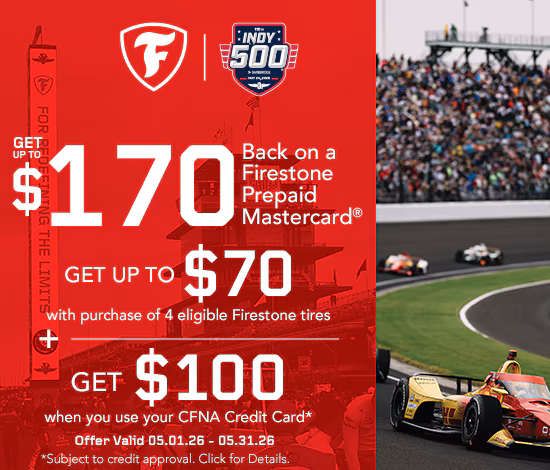 Up To $70 Rebate With 4 Firestone Tires