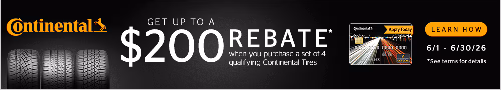 $110 Rebate With 4 Select Continental Tires