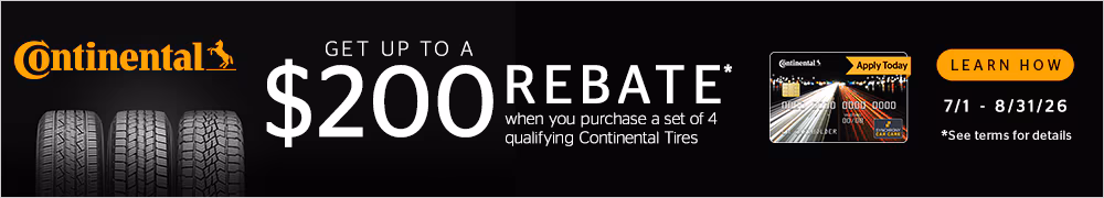 $110 Rebate With 4 Select Continental Tires