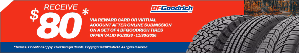 $80 Rebate With 4 Select BFGoodrich Tires