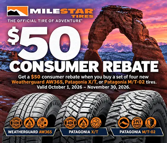 Milestar: $50 Rebate