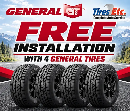 Free Installation With 4 General Tires